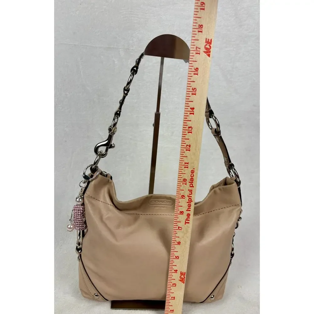 Coach Y2K Carly Curb Chain Hobo in Blush/Champagne Premium Leather